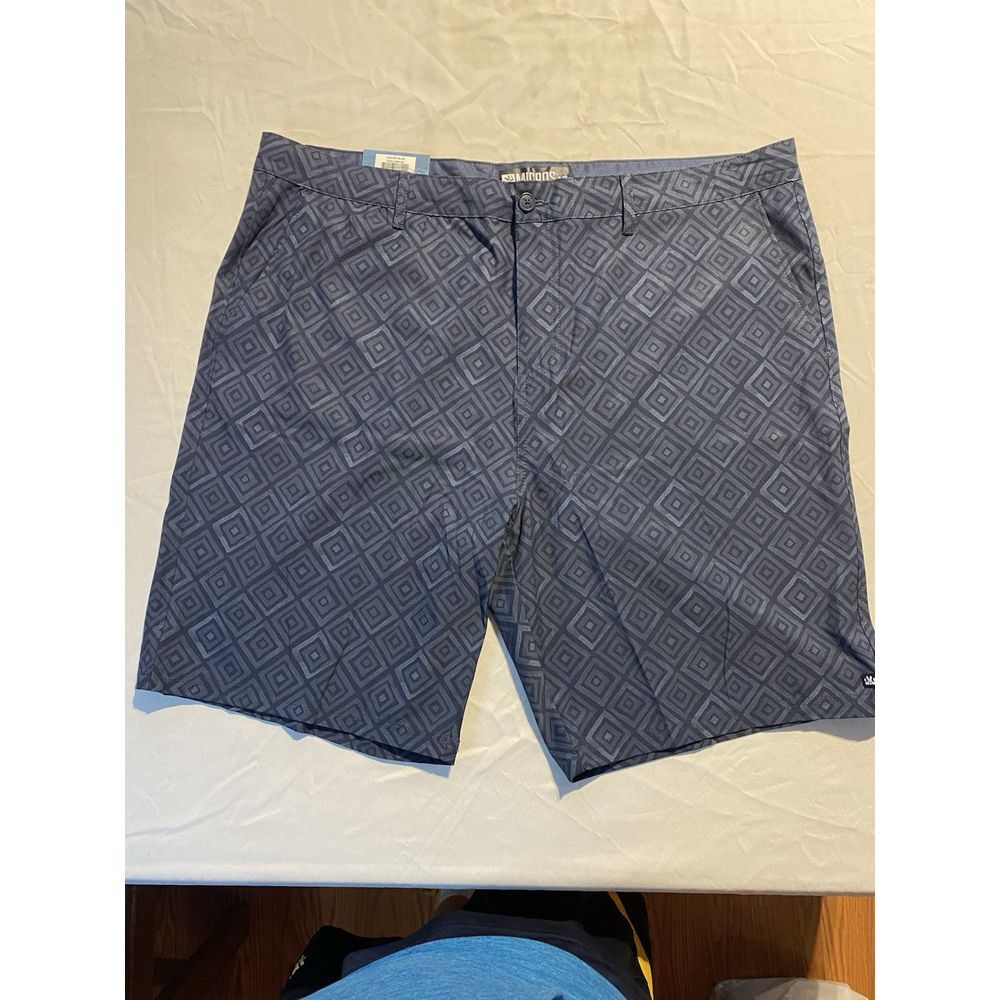 Micros Men's Texture Printed Hybrid Blue Boardshort - MZBH-844‎   Retail $52.50